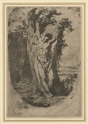 San Sebastián, c. 1776 (aguafuerte de fondo blando con trabajo de ruleta y picado de falta)