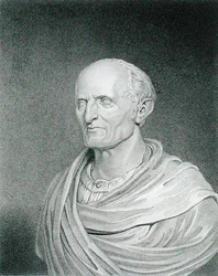 Nathaniel Bowditch (1773-1838), grabado por J. Gross después del dibujo de Longacre del busto por John Frazee (1790-1852)