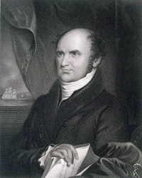Levi Woodbury, grabado por Robert E. Whitechurch