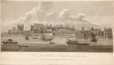 Vista del antiguo palacio de Hampton Court desde el Támesis