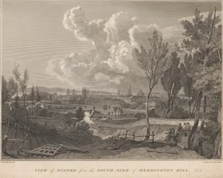 Vista de Oxford desde el lado sur de Heddington Hill
