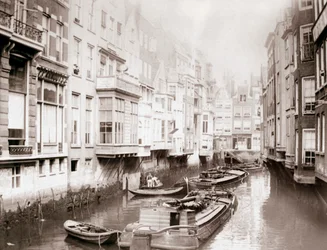 Barcos en el canal, Ámsterdam, 1898