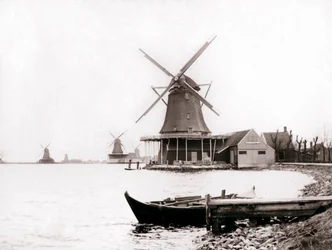 Molinos de viento, Laandam, Países Bajos, 1898