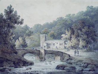 Iglesia y puente, Hubberholme, Yorkshire
