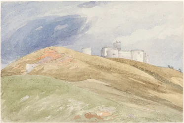 Castillo en una colina, primera mitad del siglo XIX