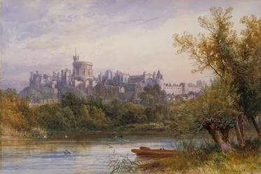 Una vista del castillo de Windsor desde el Támesis