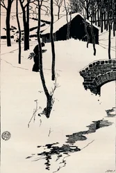Una cabaña en un bosque, c1897