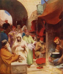 Una calle de bazar oriental