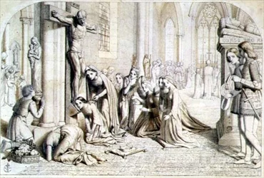Un Incidente en la Vida de Santa Isabel de Hungría - Estudio Composicional, 1850
