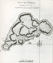 Isla de Pascua, del Atlas de Viajes de James Cook