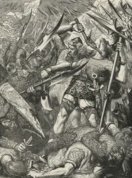 Muerte de Harold en la Batalla de Hastings
