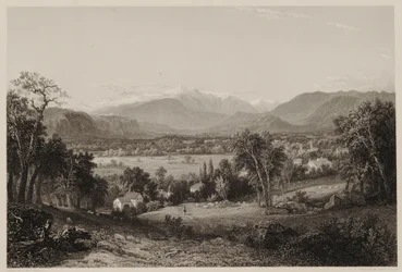 Monte Washington desde el Valle de Conway, después de John F. Kensett, grabado por James Smillie, impreso por J. Dalton