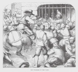 Los peregrinos en la jaula (grabado)