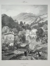 Viajes pintorescos y románticos en la antigua Francia. Auvernia: Cascadas de Thiers