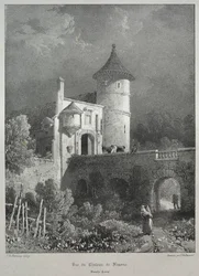 Viajes pintorescos y románticos en la antigua Francia. Franche-Comté: Vista del Castillo de Frasne