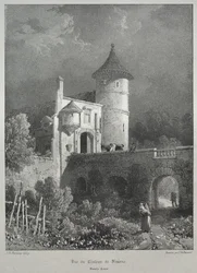 Viajes pintorescos y románticos en la antigua Francia. Franche-Comté: Vista del Castillo de Frasne