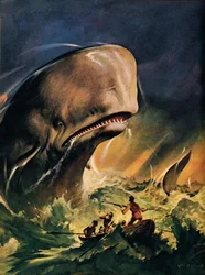 Moby Dick (litografía en color)