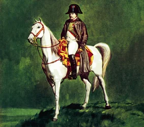 Napoleón en su corcel favorito, "Marengo".