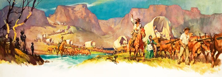 The Great Trek (gouache sobre papel)