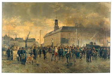 Emigrantes belgas (óleo sobre lienzo)