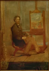 Ensor en su caballete