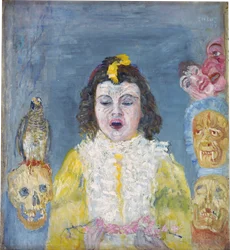 Niña con máscaras (comunión)