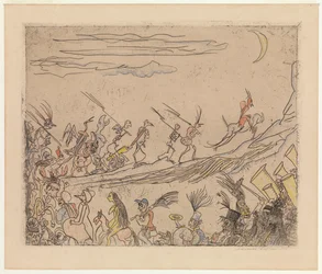 El cortejo infernal, c.1887 (aguafuerte)