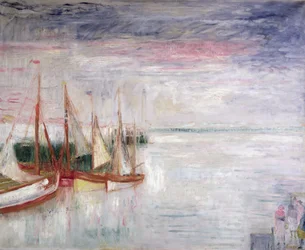 El puerto de Ostende (óleo sobre lienzo)