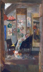 esqueleto con chinoiseries alrededor