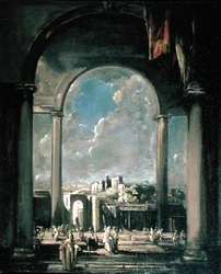 Figuras bajo un arco
