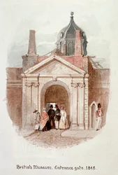 Museo Británico, puerta de entrada, 1848