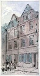 Casas en Blackhorse Alley, Fleet Street, Ciudad de Londres