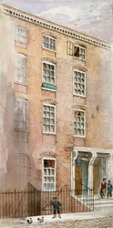 Casas en Crane Court, cerca de Fleet Street, Ciudad de Londres, 1840