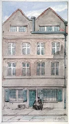 Vista del no 2 Blackhorse Alley, Fleet Street, Ciudad de Londres, 1850