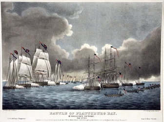 Batalla de la Bahía de Plattsburg: Victoria de McDonough, pub. 1840