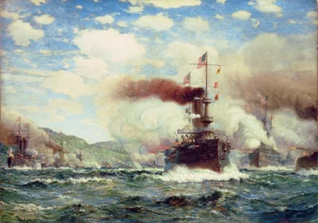 Batalla naval explosión