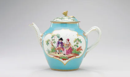 Tetera y tapa de Worcester, c.1770
