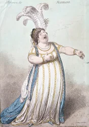 Un Aire de Bravura, Mandane, publicado por Hannah Humphrey en 1801