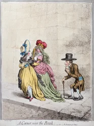 A Corner near the Bank, or An Example for Fathers, publicado por Hannah Humphrey