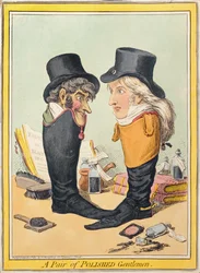 Un Par de Caballeros Pulidos, publicado por Hannah Humphrey en 1801