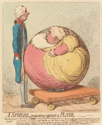 Eine Kugel, die gegen eine Ebene projiziert