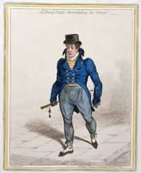 Toda Bond Street tembló mientras caminaba, publicado por Hannah Humphrey, 1802