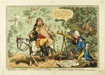 Begging no Robbery; i.e. Contribución Voluntaria, o John Bull Escapando de un Préstamo Forzado