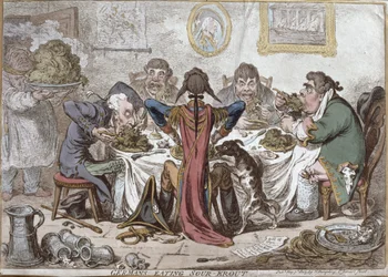"Germans Eating Sour-Krout", pub. por Hannah Humphrey