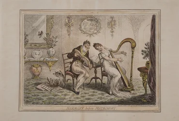 Armonía antes del Matrimonio, publicado por Hannah Humphrey, 1805