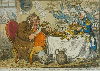 John Bull tomando un almuerzo, 1798