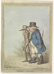 Caricatura de Guillermo V, 1797 Pylades & Orestes (título sobre objeto)
