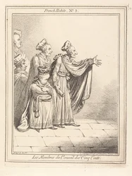 Los miembros del Consejo de los Quinientos. Trajes franceses n.º 3