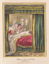 Matutinas en el Colegio D-wn-ng, Cambridge, pub. 1810