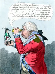 Napoleón y el Rey Jorge III como Gulliver y el Rey de Brobdingnag